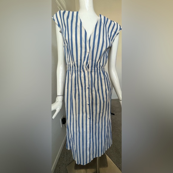 Ali & Jay Tie Wrap Stripped V-Neck Dress Boho Coastal-S - Picture 1 of 14